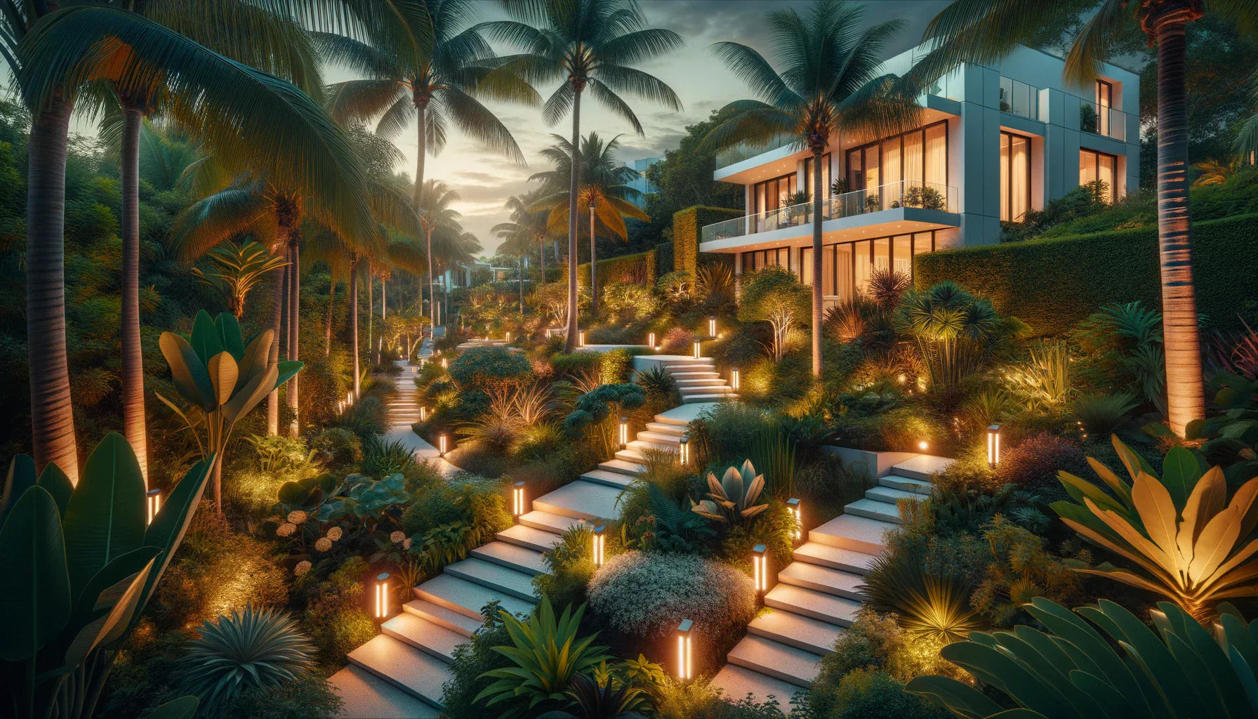 Photo of a modern landscape rendering