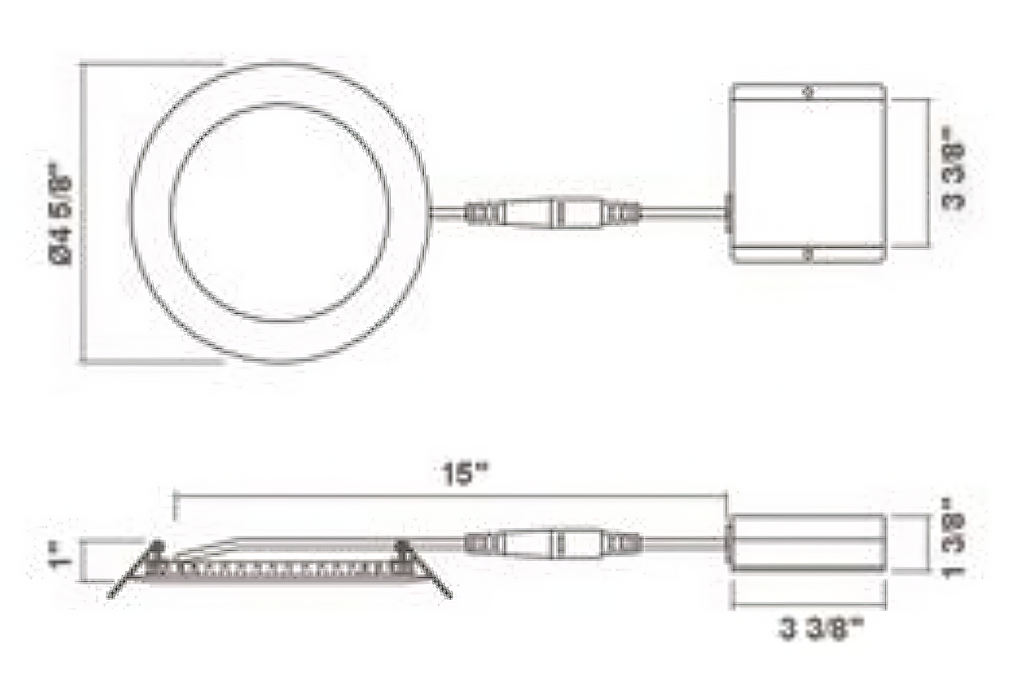 LA4R LED Light Panel Dimensions