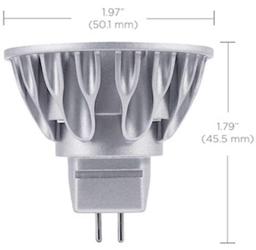 Soraa Vivid MR16 LED Lamp Bulb Dimensions
